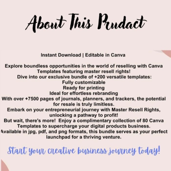 ( ON SALE!) 15,000+ Pages PLR Planners, Journals, Trackers, Printable | With Master Resell Rights | Private Label Rights ( NEW PLR/MRR ) - Image 4