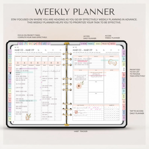 All-in-One Digital Planner for 2025 – Undated, Aesthetic & iPad-Ready! - Image 5