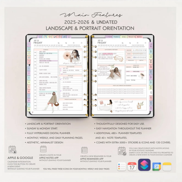 All-in-One Digital Planner for 2025 – Undated, Aesthetic & iPad-Ready! - Image 2