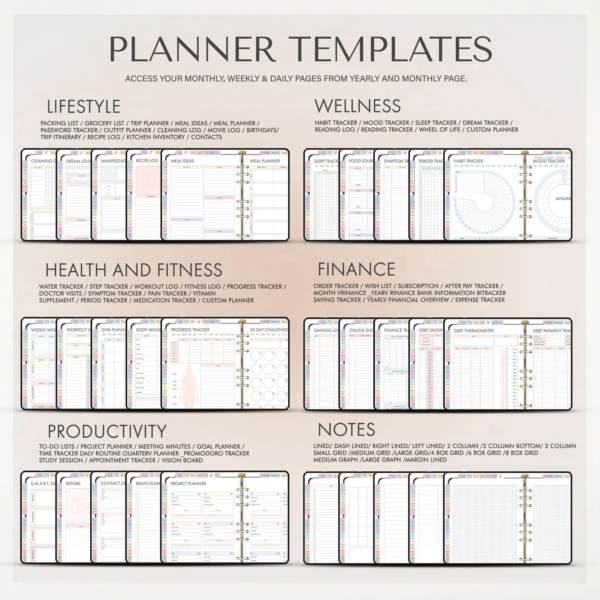 All-in-One Digital Planner for 2025 – Undated, Aesthetic & iPad-Ready! - Image 7