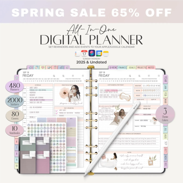 All-in-One Digital Planner for 2025 – Undated, Aesthetic & iPad-Ready! - Image 9